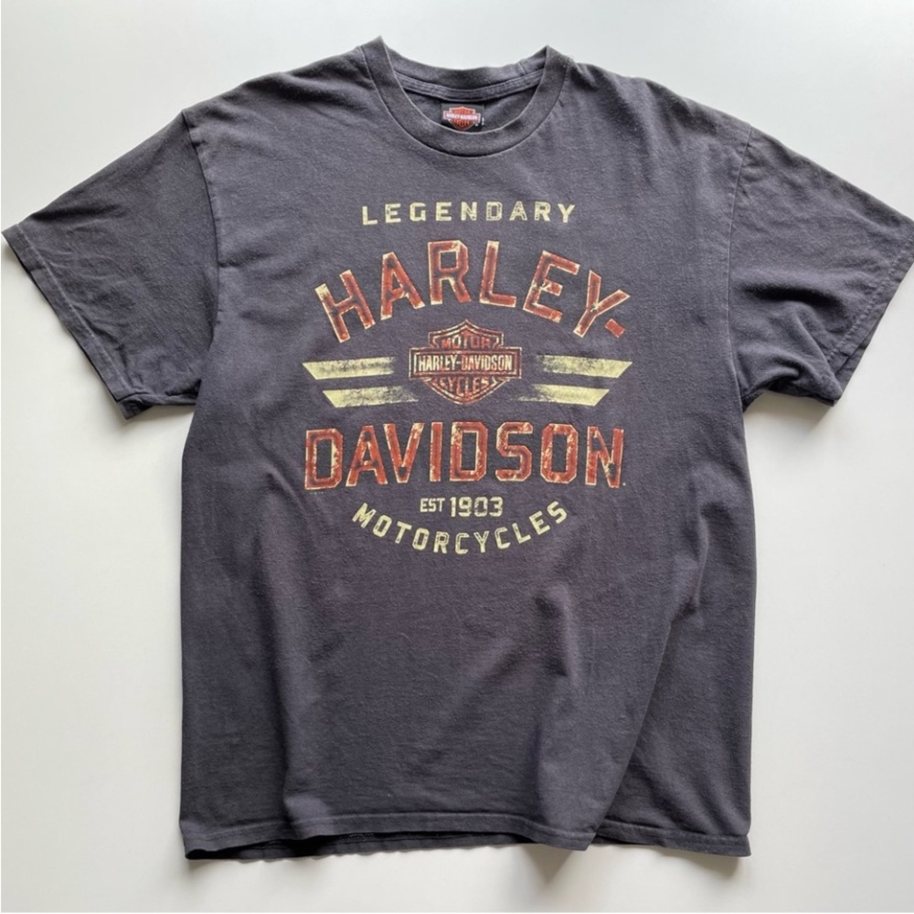 Vintage Harley-Davidson Gray Short Sleeve T-Shirt Live Free or Die NH Men’s L